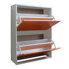 Kayu Entryway Storage Home Kabinet Sepatu Dewan Partikel L60 * W24 * H80CM
