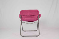 Kids Rose Red Leisure Metal Folding Chairs Dengan Fabric Polyester Tugas Berat