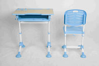 Laci Laci Plastik Anak-Anak Meja Bundar Furniture Meja Dan Kursi Set Adjustable Tinggi / Kaki