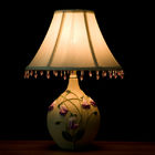 Lampu Meja Lampu White Purple Elegant Elegant Dengan Power Switch Ringan