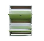 2 Tier Flip laci Sepatu Organizer Kabinet, Green Shoe Storage Containers