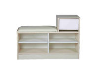 White Modern Sempit Home Kabinet Sepatu Cushion Bench Dengan PB Board Frame