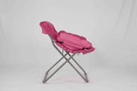 Kids Rose Red Leisure Metal Folding Chairs Dengan Fabric Polyester Tugas Berat